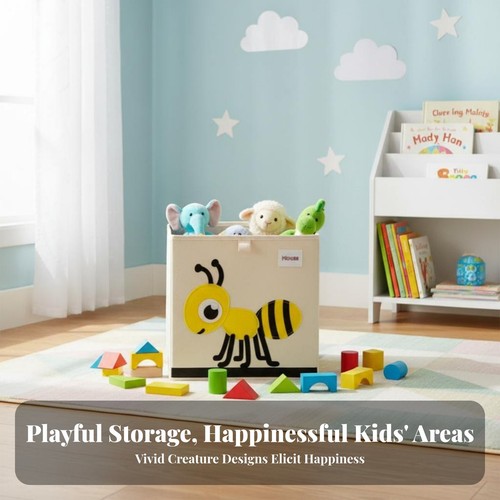 Foldable cartoon toy chest - foldable,