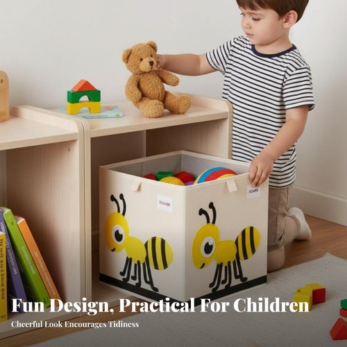 Foldable cartoon toy chest - foldable,